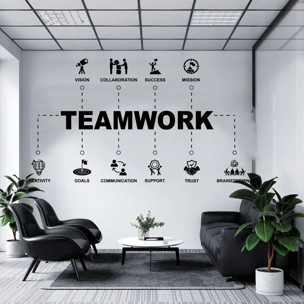 Teamwork Values Motivational Wall Decal