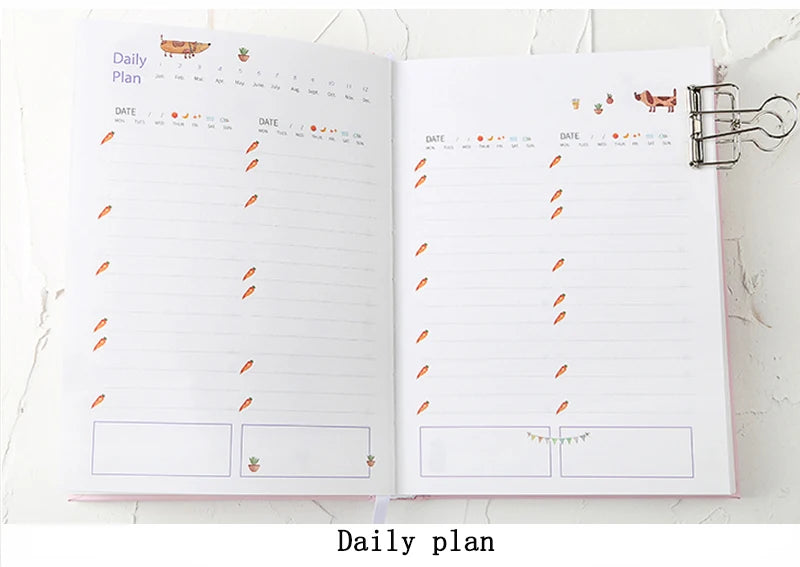 2025 A6 Cute Magnetic Buckle Planner