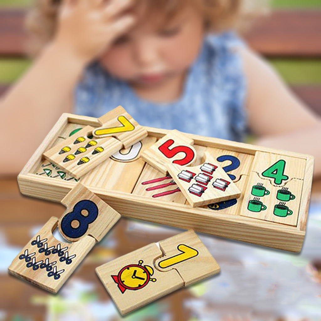 Wooden Counting & Math Puzzle Toy for Kids