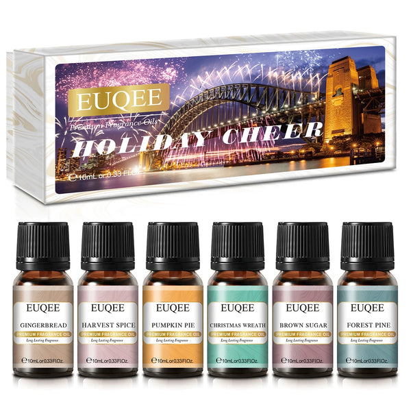 EUQEE 6-Piece Fragrance Oil Gift Set for Diffusers