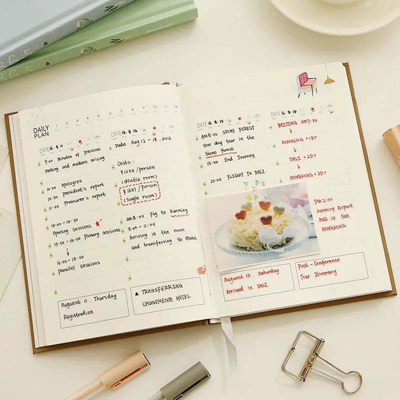 2025 A6 Cute Magnetic Buckle Planner