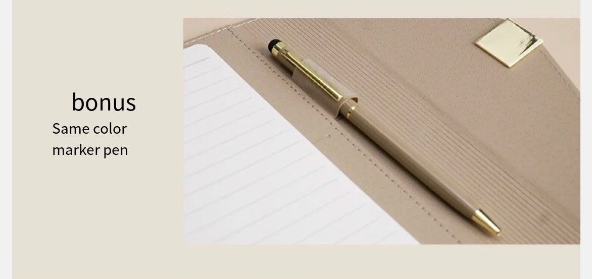 A5 PU Leather Refillable Notebook Planner.