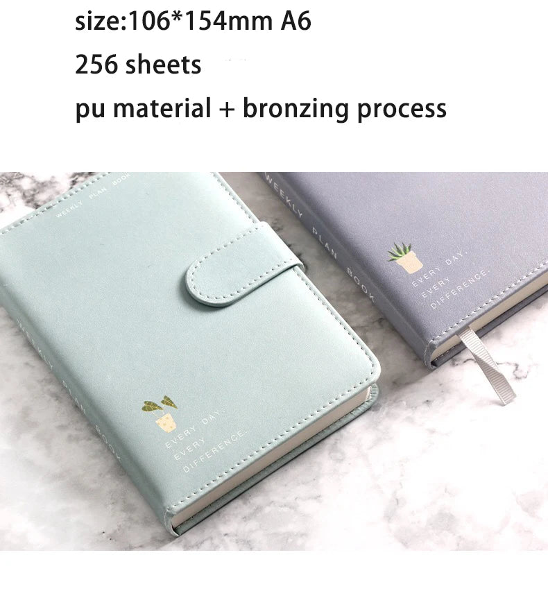 2025 A6 Cute Magnetic Buckle Planner