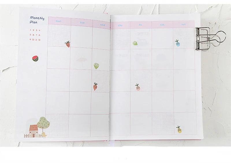 2025 A6 Cute Magnetic Buckle Planner