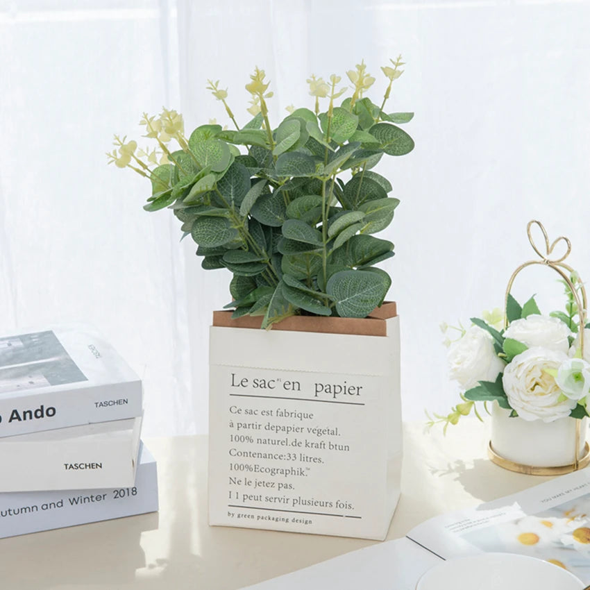 50/100PCS Silk Eucalyptus Leaves