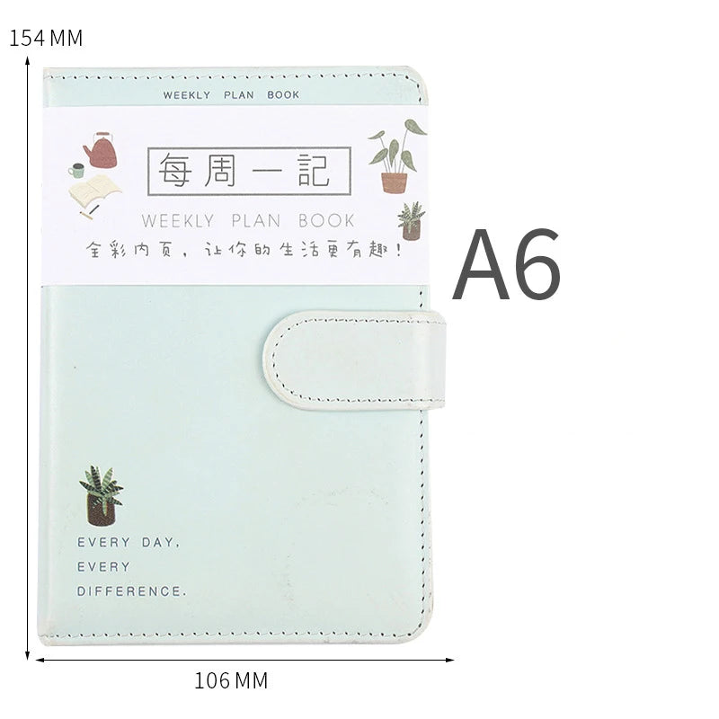 2025 A6 Cute Magnetic Buckle Planner