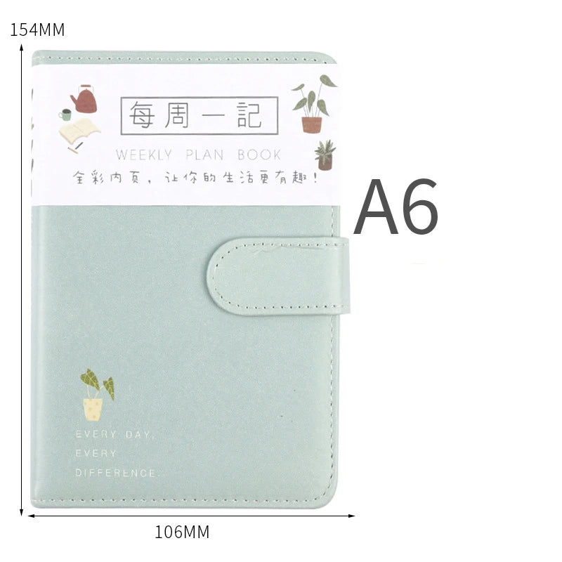 2025 A6 Cute Magnetic Buckle Planner