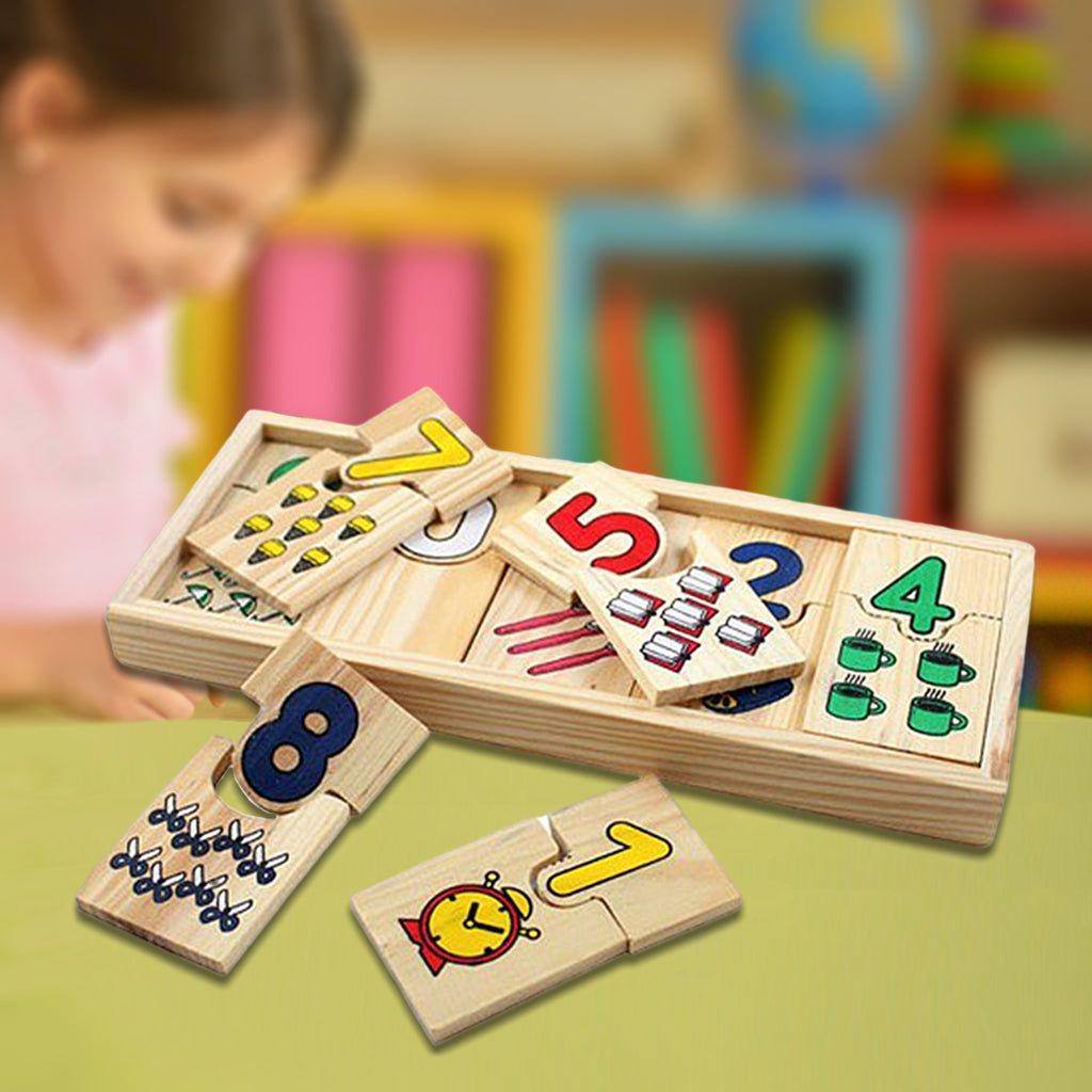 Wooden Counting & Math Puzzle Toy for Kids