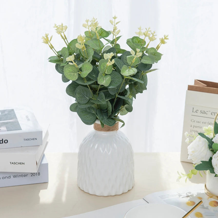 50/100PCS Silk Eucalyptus Leaves
