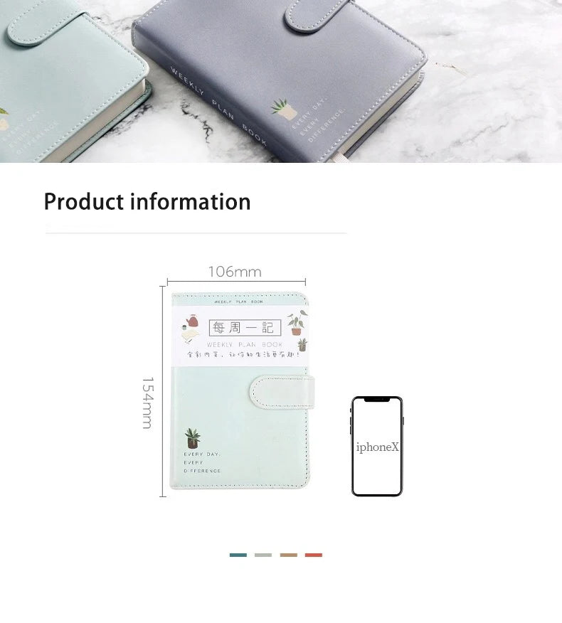 2025 A6 Cute Magnetic Buckle Planner