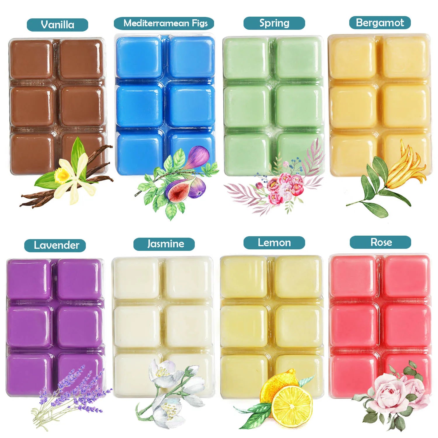 8-Box Scented Wax Block Set