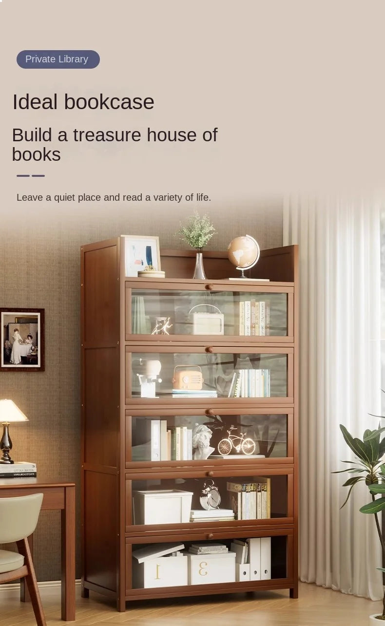 Floor-Standing Bookshelf with Doors