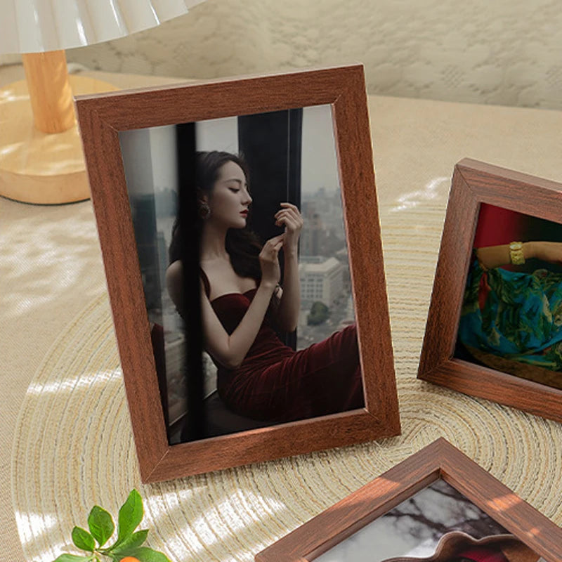 Wooden Photo Frame Wall Hanging Table Stand