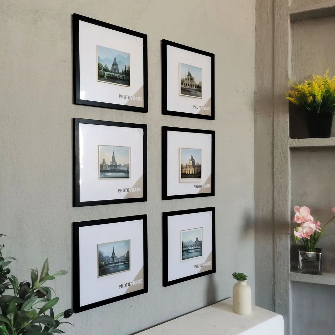 5PCS Square Wooden Photo Frame Set