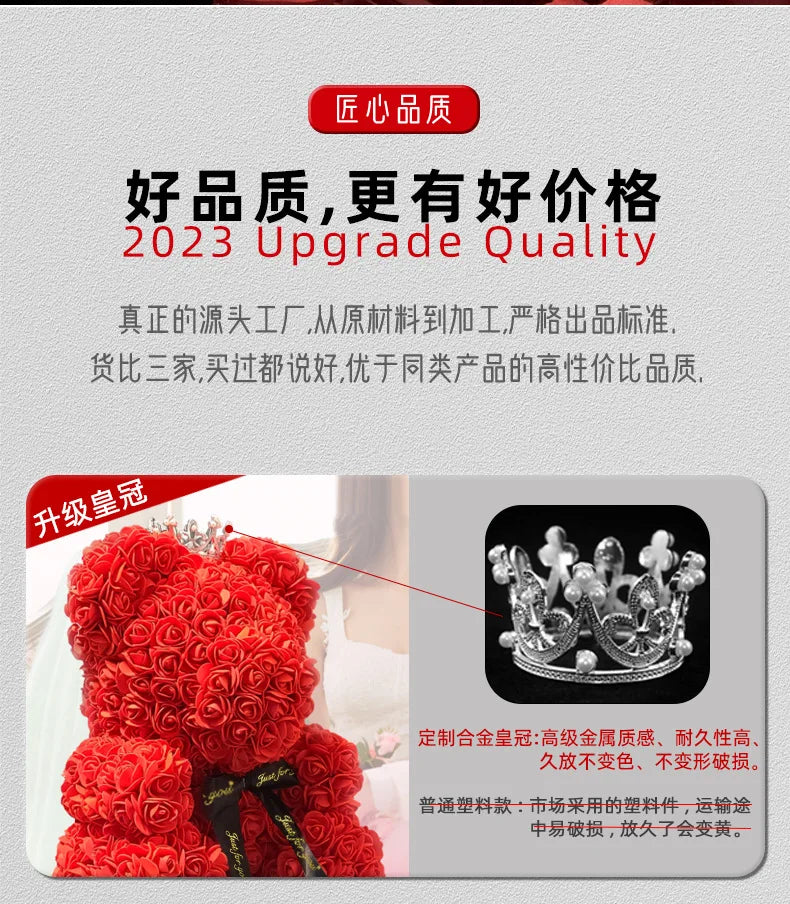 Eternal Rose Teddy Bear