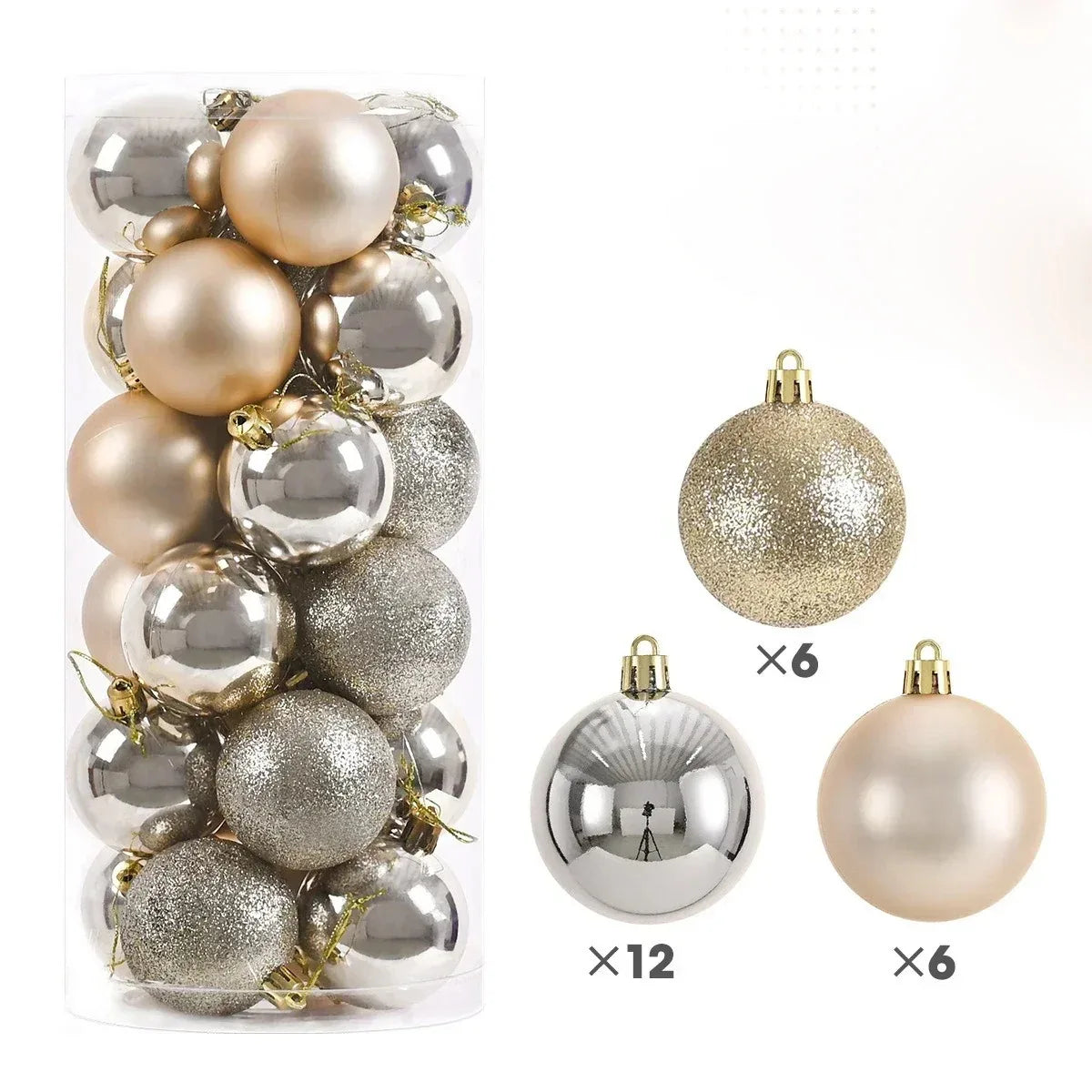 24PCS Christmas Tree Ball Ornaments
