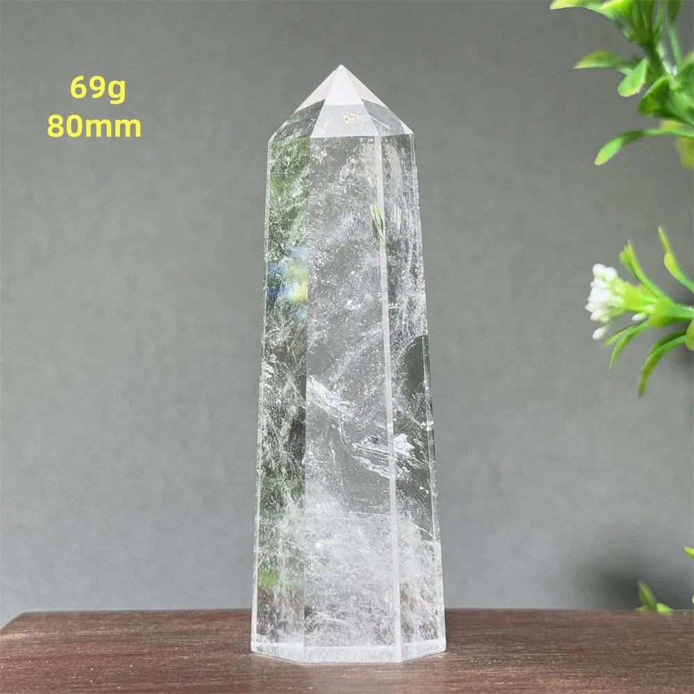 Natural Clear Quartz Crystal Obelisk