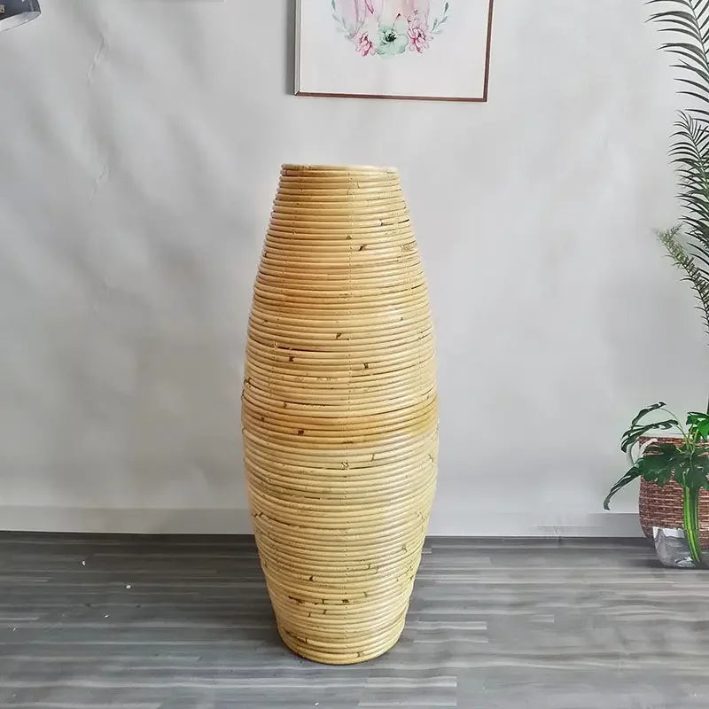 Handwoven Rattan Vase