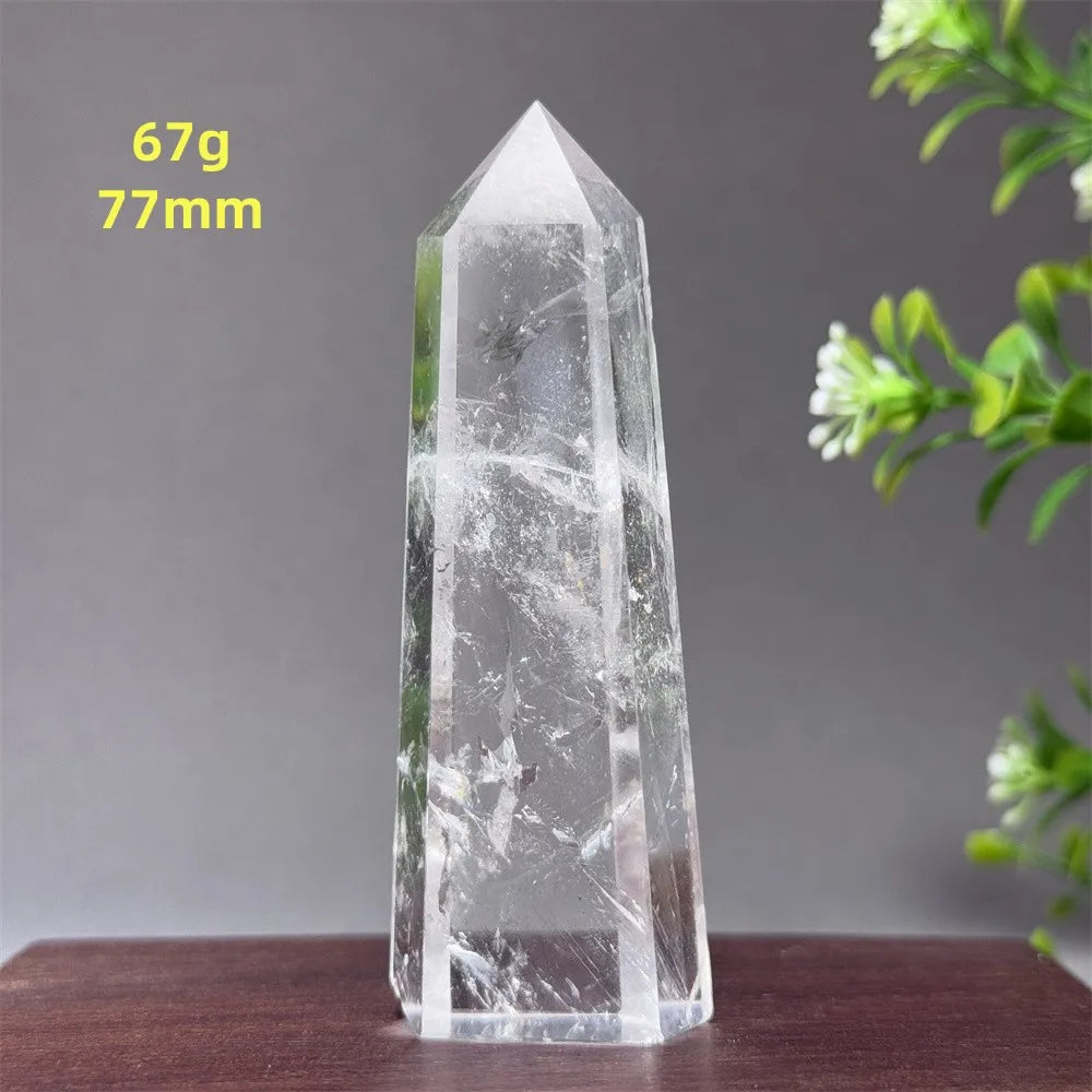 Natural Clear Quartz Crystal Obelisk
