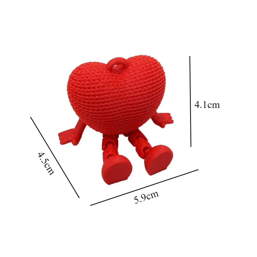 3D Printed Red Heart Ornament