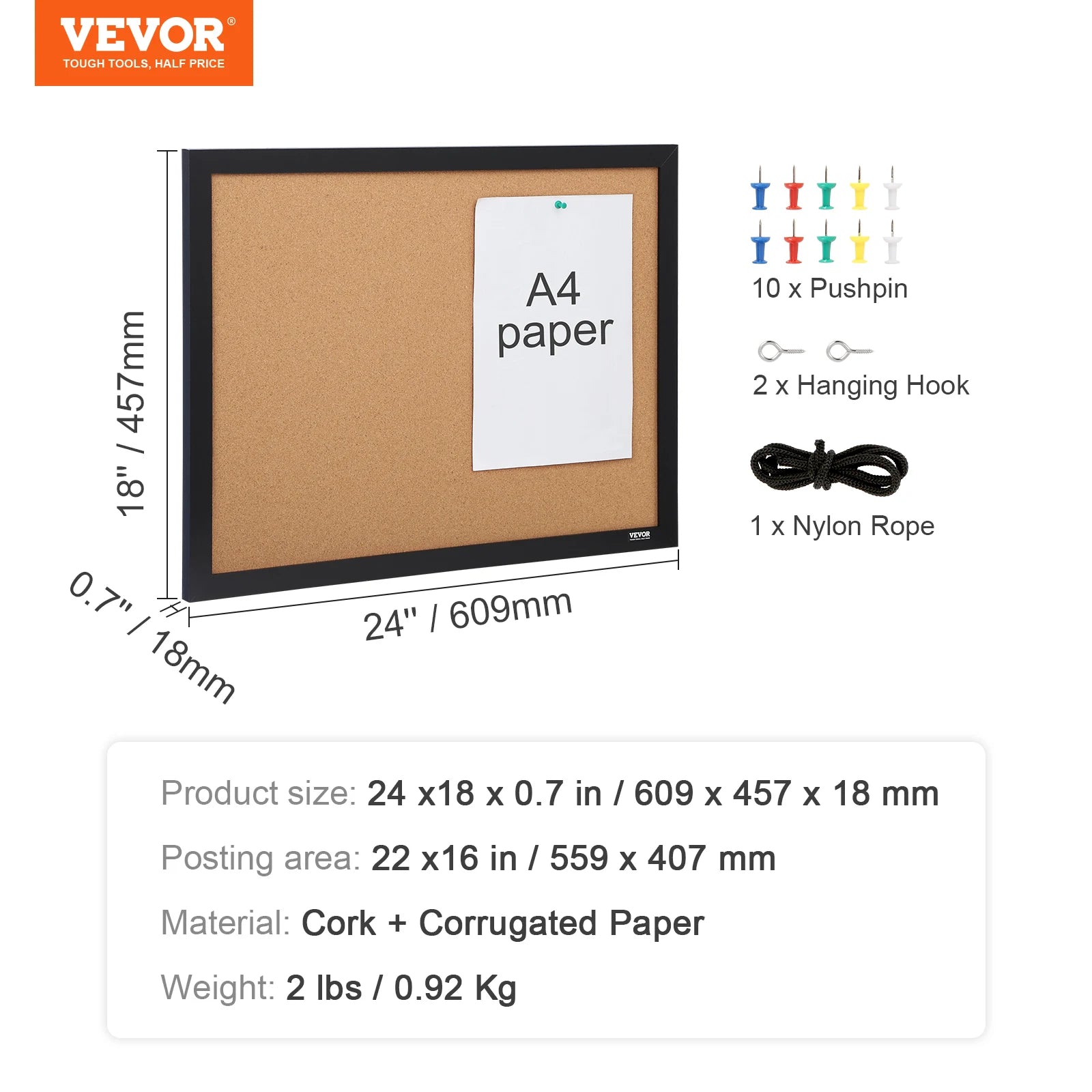 Self-Adhesive Cork Board Strips