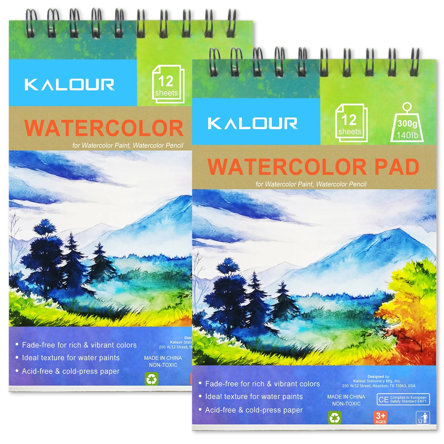 2pcs/30 Sheet Thick Spiral Sketchbook