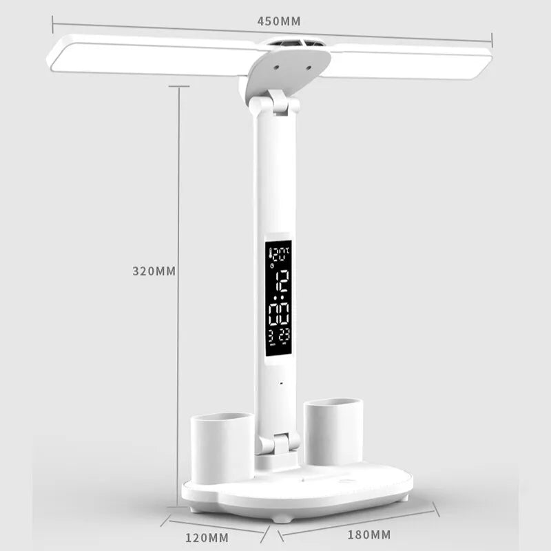 LED Desk Lamp with Clock