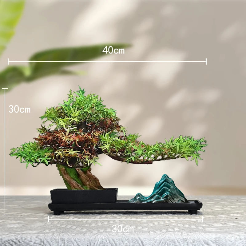 Simulated Welcome Pine Bonsai Ornament