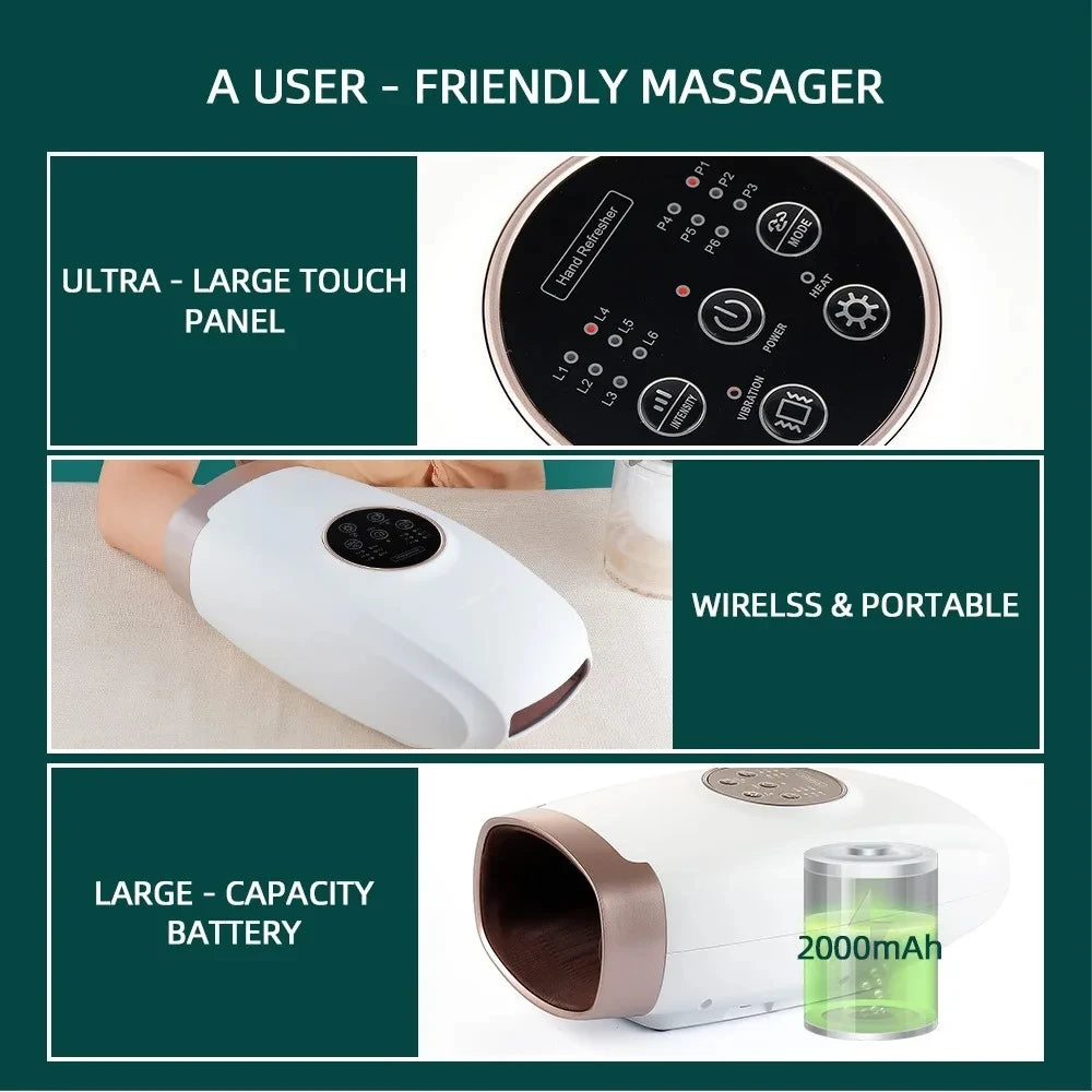 Hand Massager – Compression & Heat Therapy for Arthritis Relief