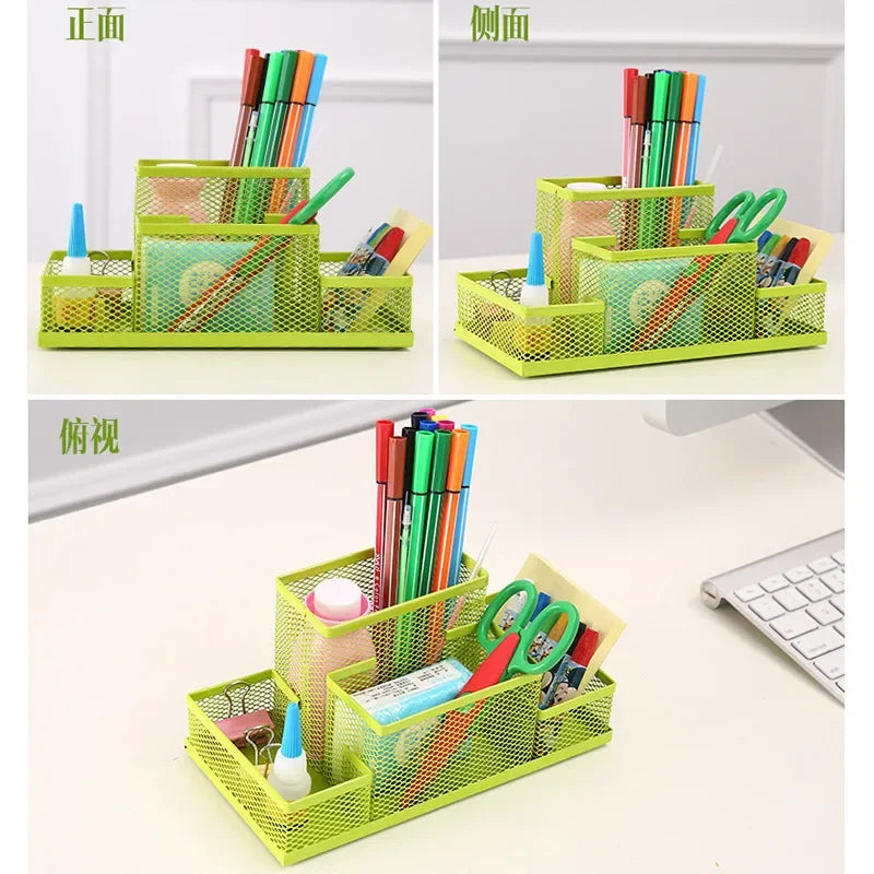 Metal Mesh Pen Holder – Desk Organizer for Office & School