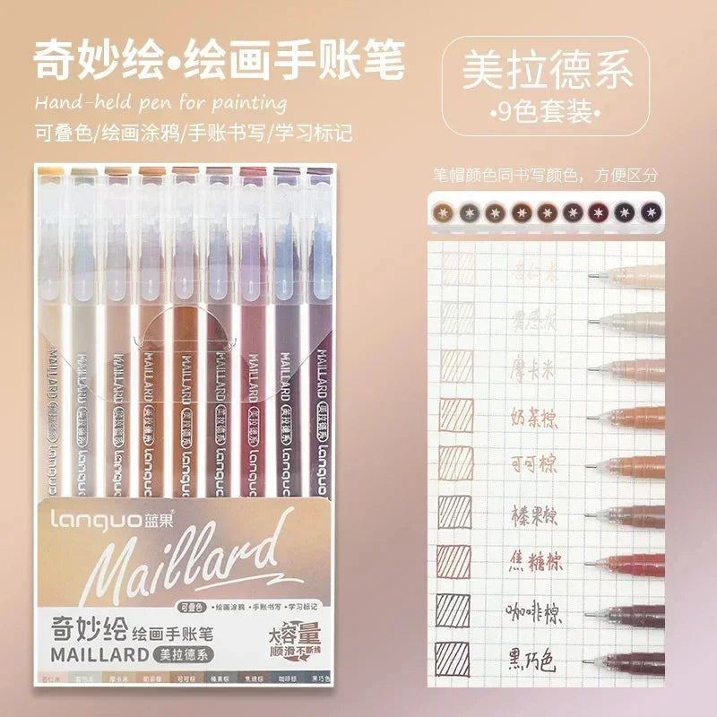 198/6 PCS Morandi Gel Pen Set