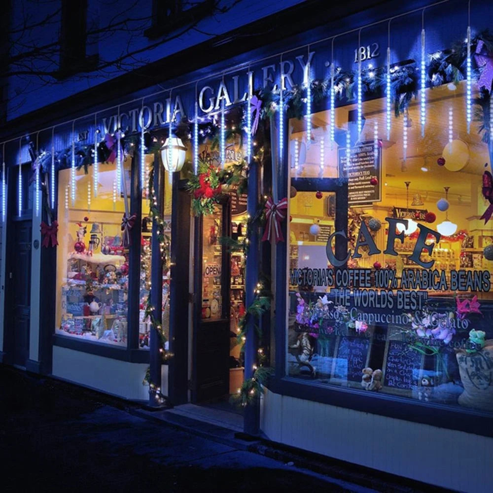 LED Meteor Shower Rain String Lights