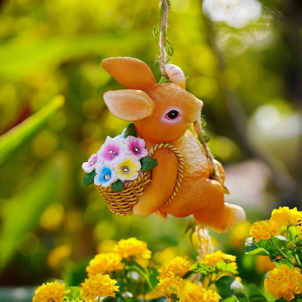 Climbing Rabbit Solar Light Figurine