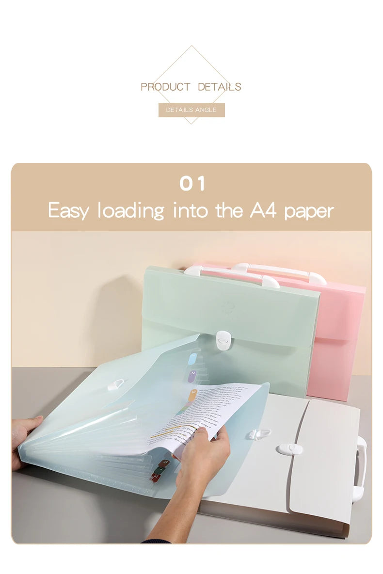 13-Pocket A4 Expanding File Folder