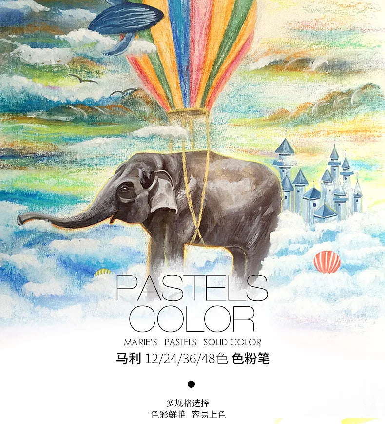 Soft Dry Pastel Chalk Crayons Set: