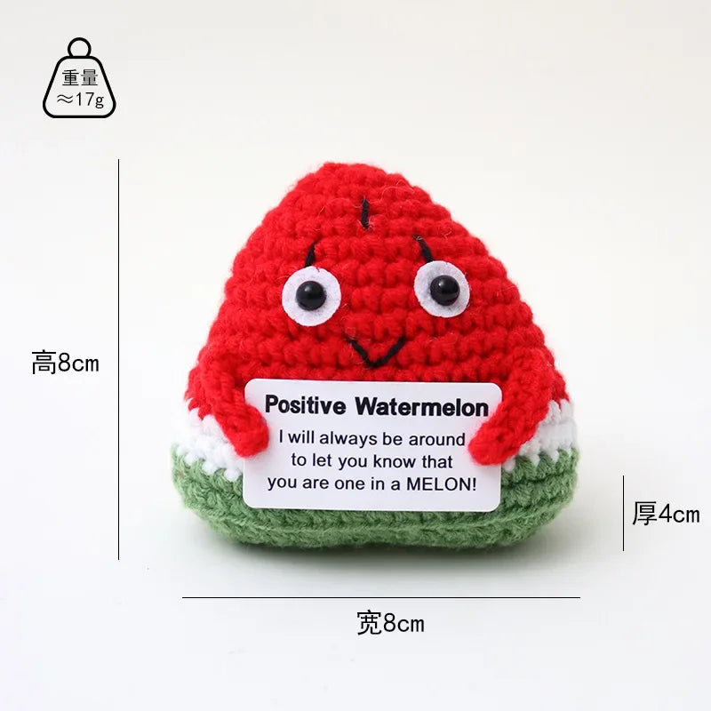 Positive Crochet Doll with Affirmation Card