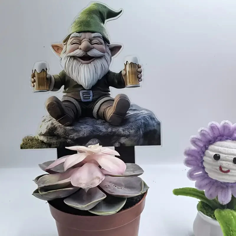 Elderly Beer Drinker Garden Statue – Lawn Decoration