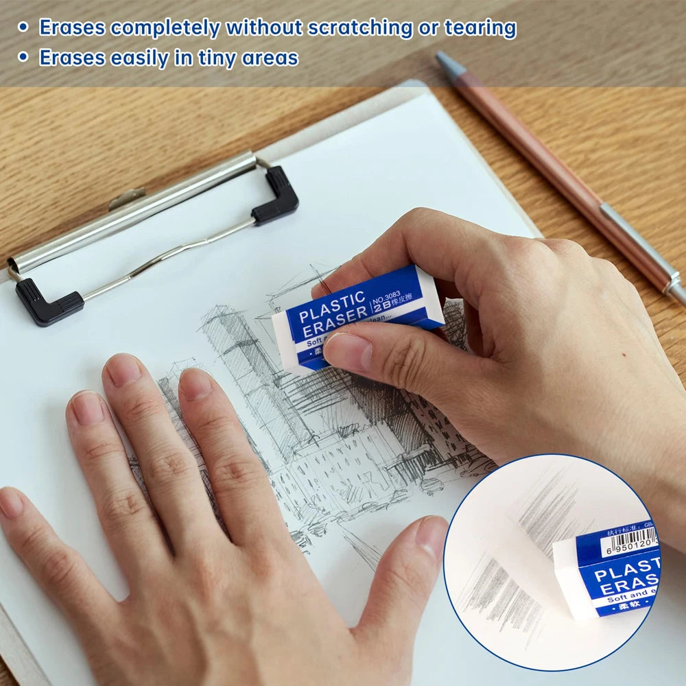 2B Pencil Erasers – Soft PVC Rubber