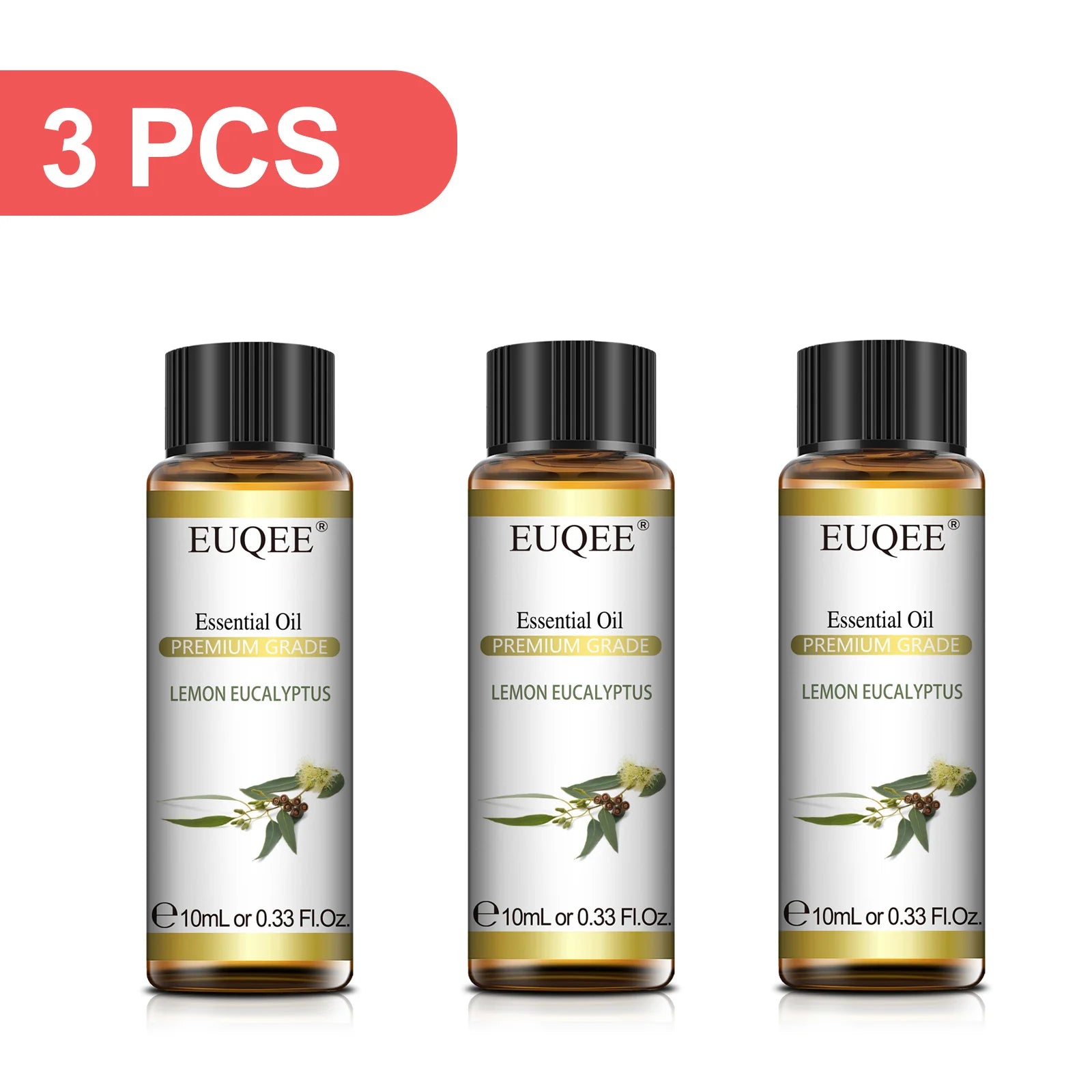 EUQEE 3-Piece Essential Oil Set, 10ml