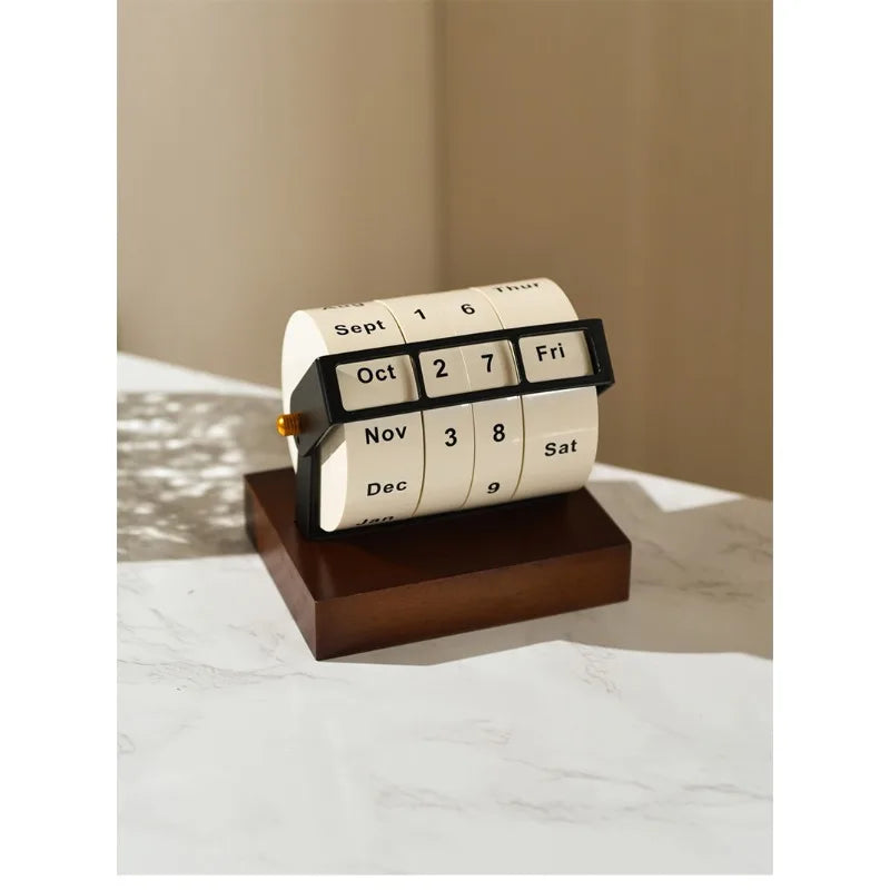 Rotating Wheel Perpetual Desk Calendar