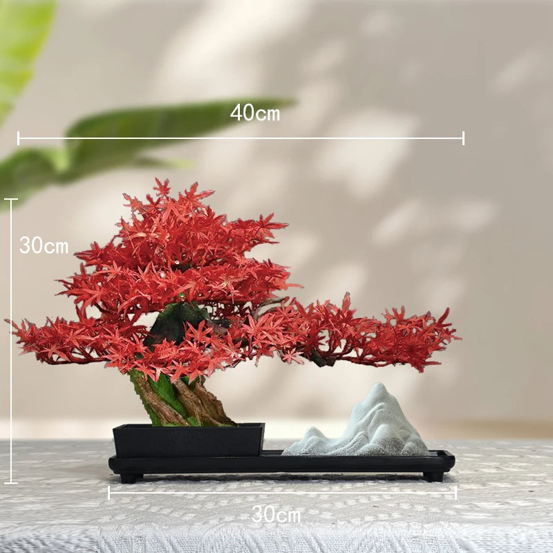 Simulated Welcome Pine Bonsai Ornament