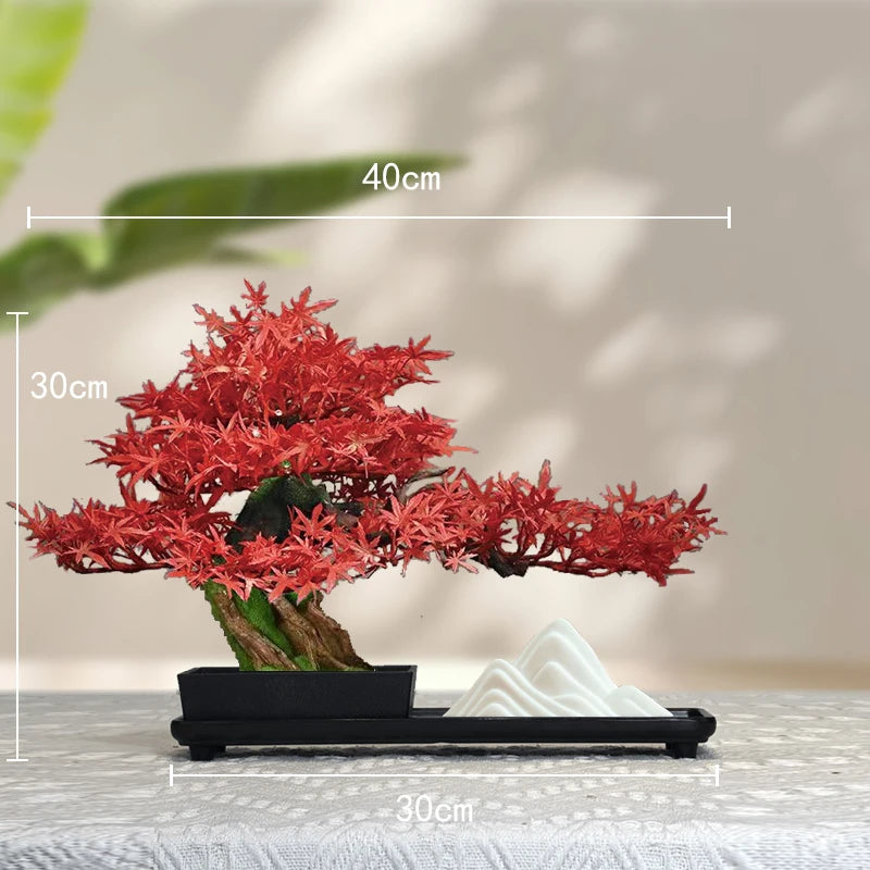 Simulated Welcome Pine Bonsai Ornament