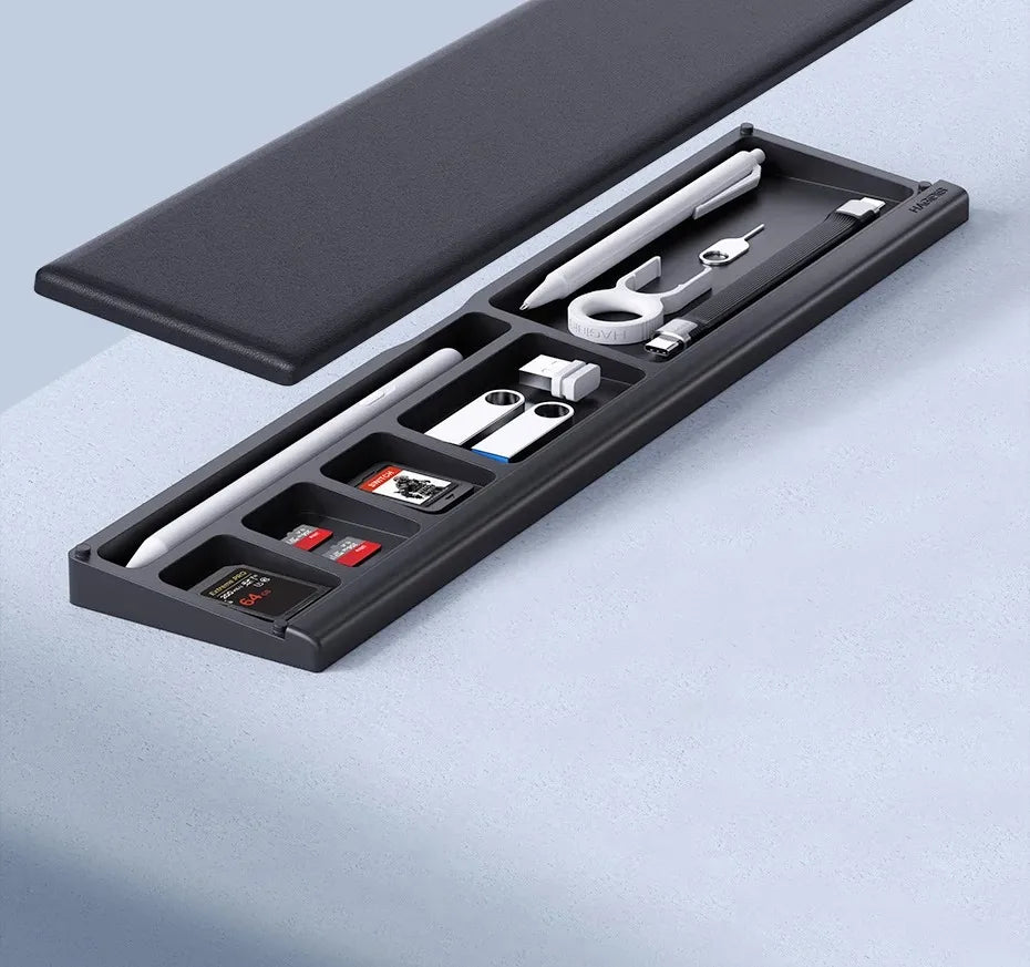 Memory Foam Keyboard Wrist Rest with Storage Box