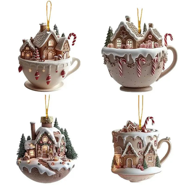 Christmas Coffee Cup Ornaments