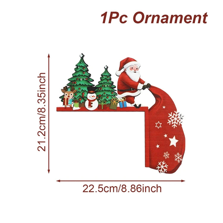 Merry Christmas Wooden Door Frame Ornament