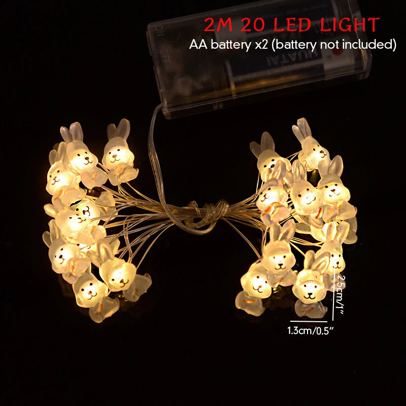 Easter Rabbit & Chick LED String Lights
