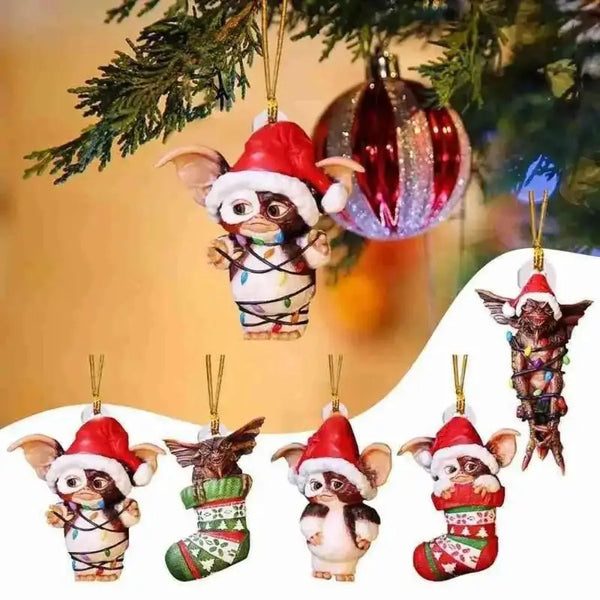 Xmas Gremlins Santa Hat Socks Decorations