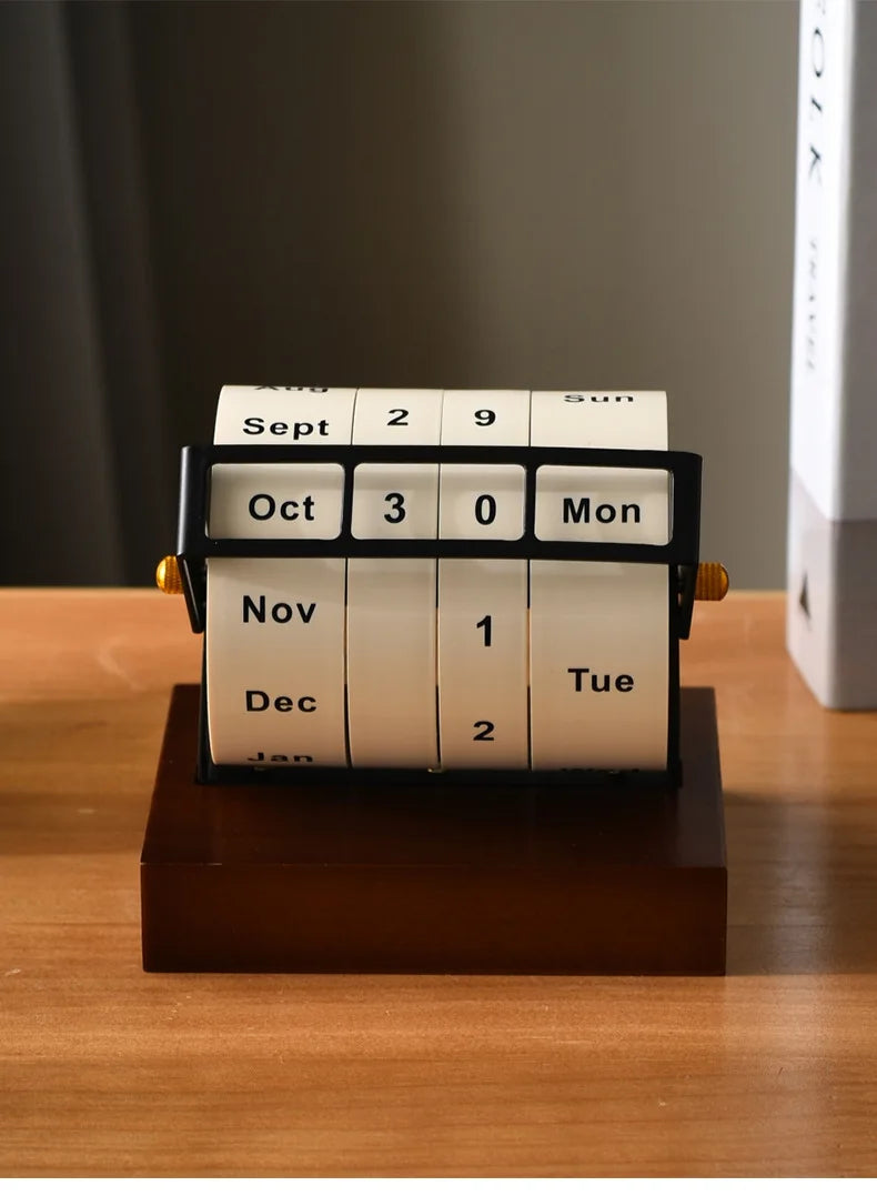 Rotating Wheel Perpetual Desk Calendar