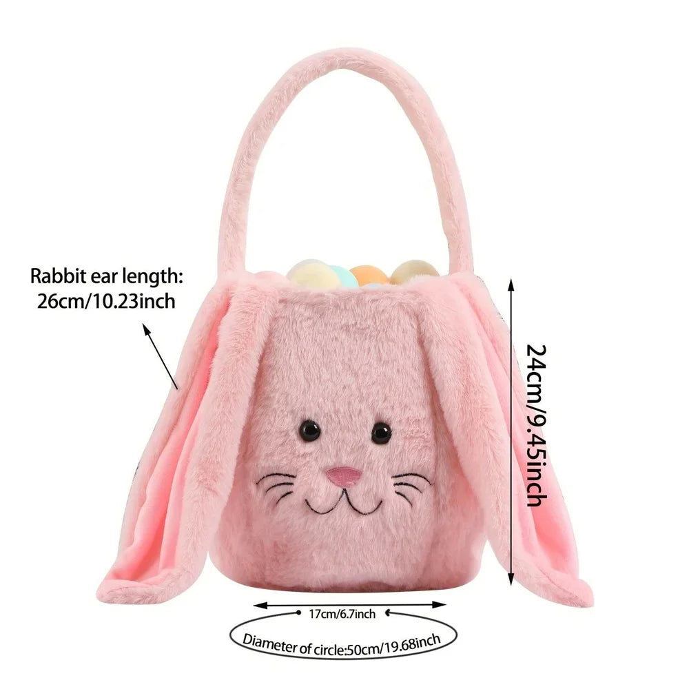 Plush Easter Basket Tote Bags
