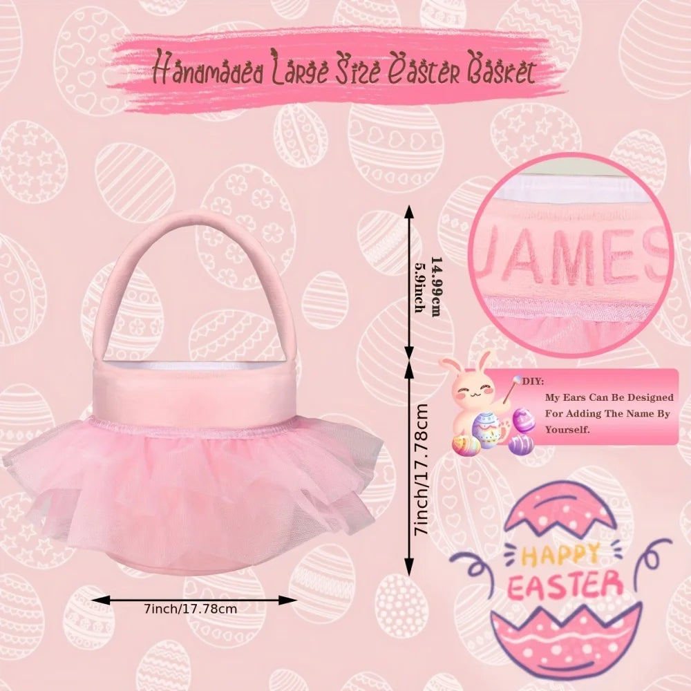 Tutu Plush Easter Basket Gift Bag